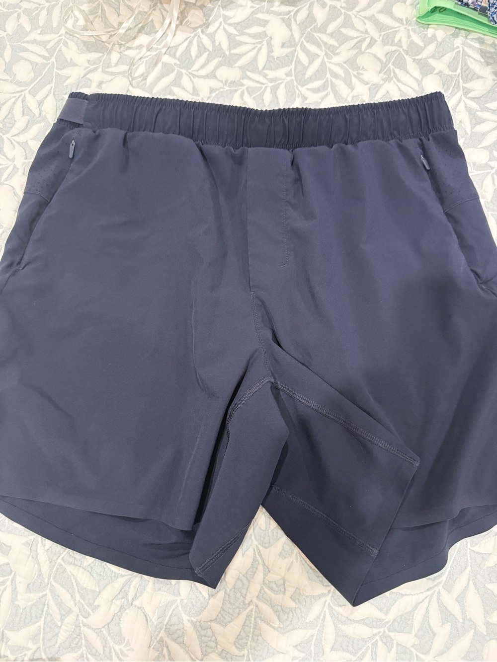 CRZ YOGA Navy Men’s Linerless Running Shorts - 6”